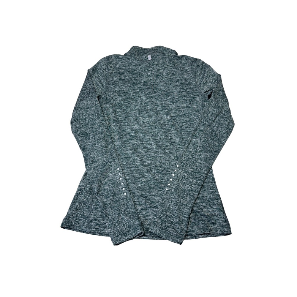 Nike Running Dri-FIT Quarter Zip‎ Pullover Green Space Dye Thumbhole Womens XS - Picture 5 of 10